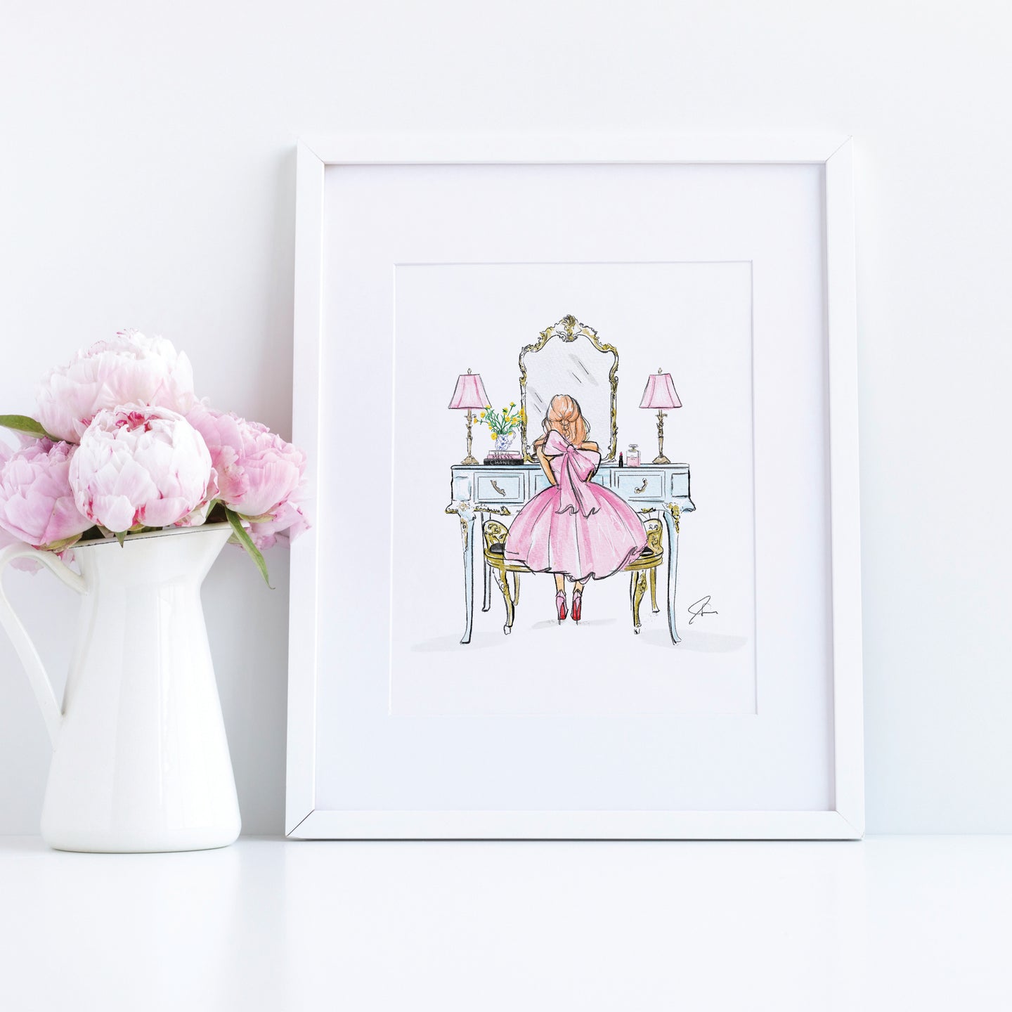 Light Blue Vanity Print