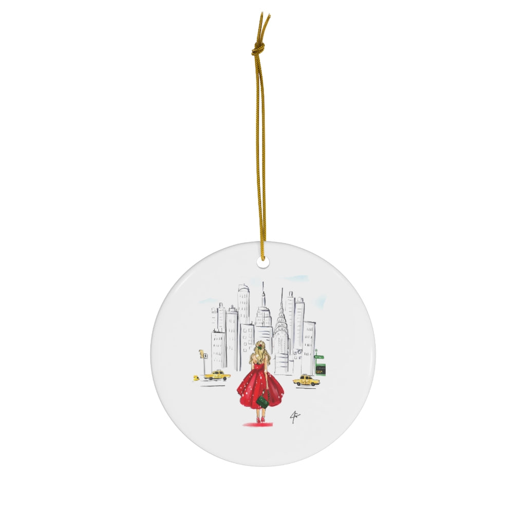 Holiday in NYC Ornament (Blonde)