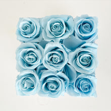 Preggie in Blue - Classic Square Rose Box