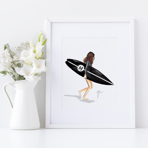 The Surfer Art Print – Melsy's Illustrations