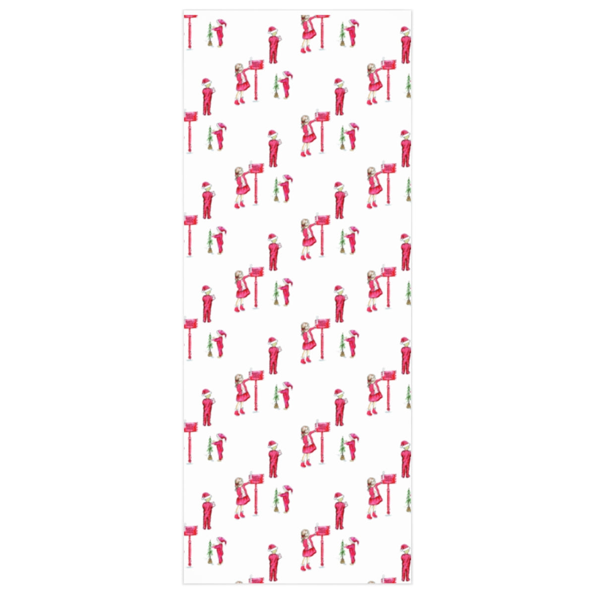 Kids and Candy Canes Wrapping Paper