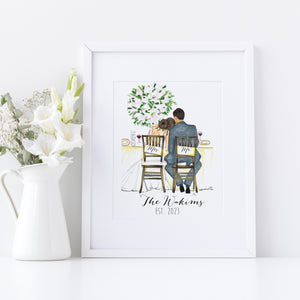 The Bride and Groom Art Print