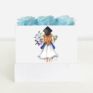 The Cap and Gown - Classic Square Rose Box