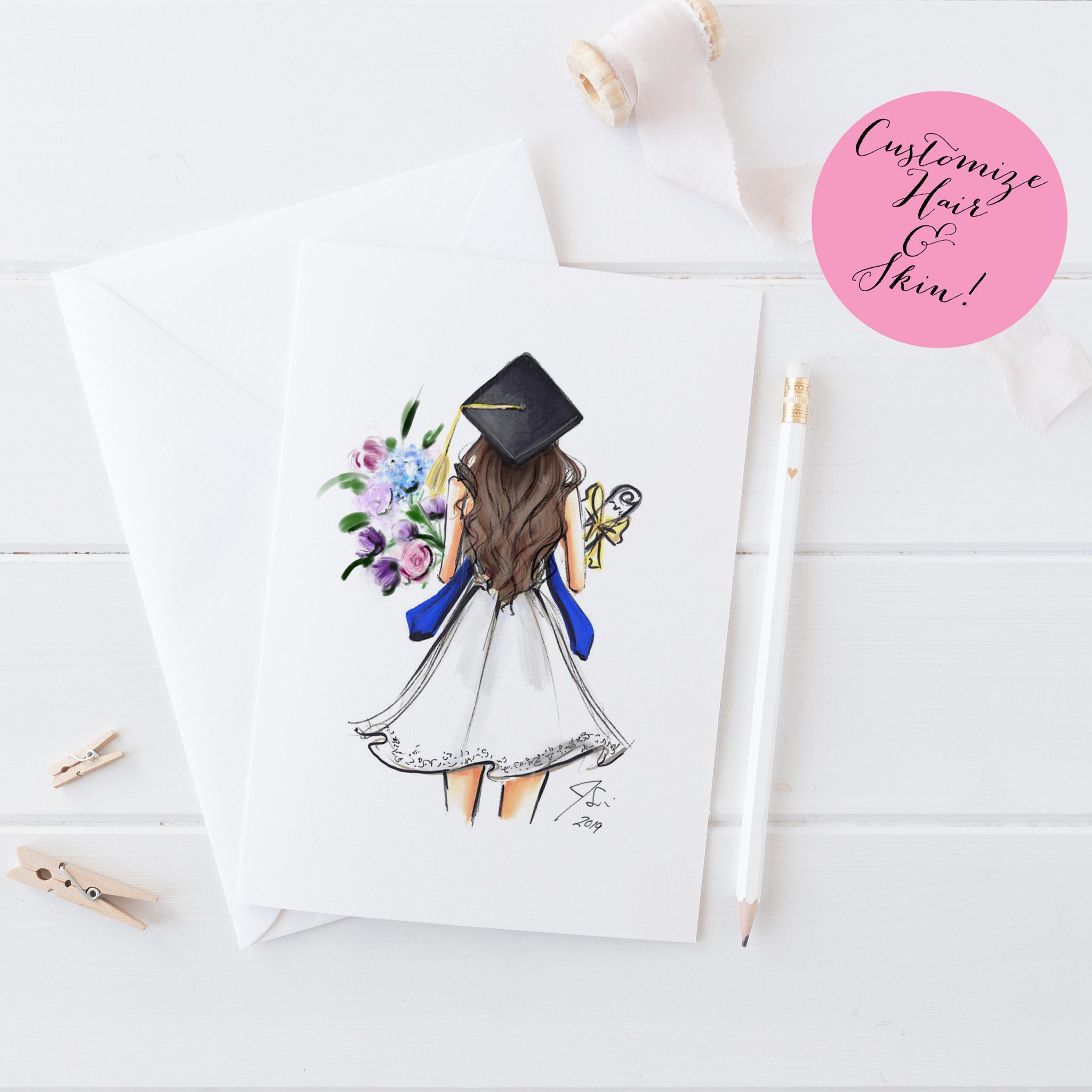 The Graduate Card - Personalized Graduation Card Melsy's Illustrations The Graduate Card - Personalized Graduation Card Melsy's Illustrations