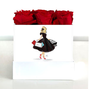 City Shopper - Classic Square Rose Box