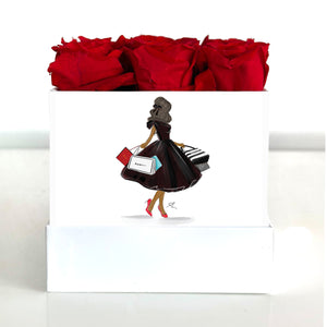 City Shopper - Classic Square Rose Box
