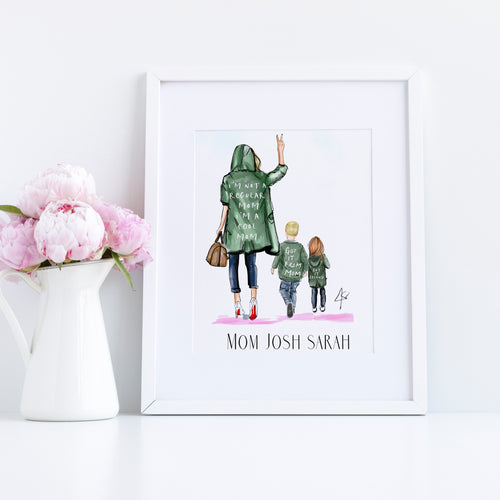 Customizable I'm A Cool Mom Art Print