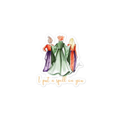 I put a spell on you sticker