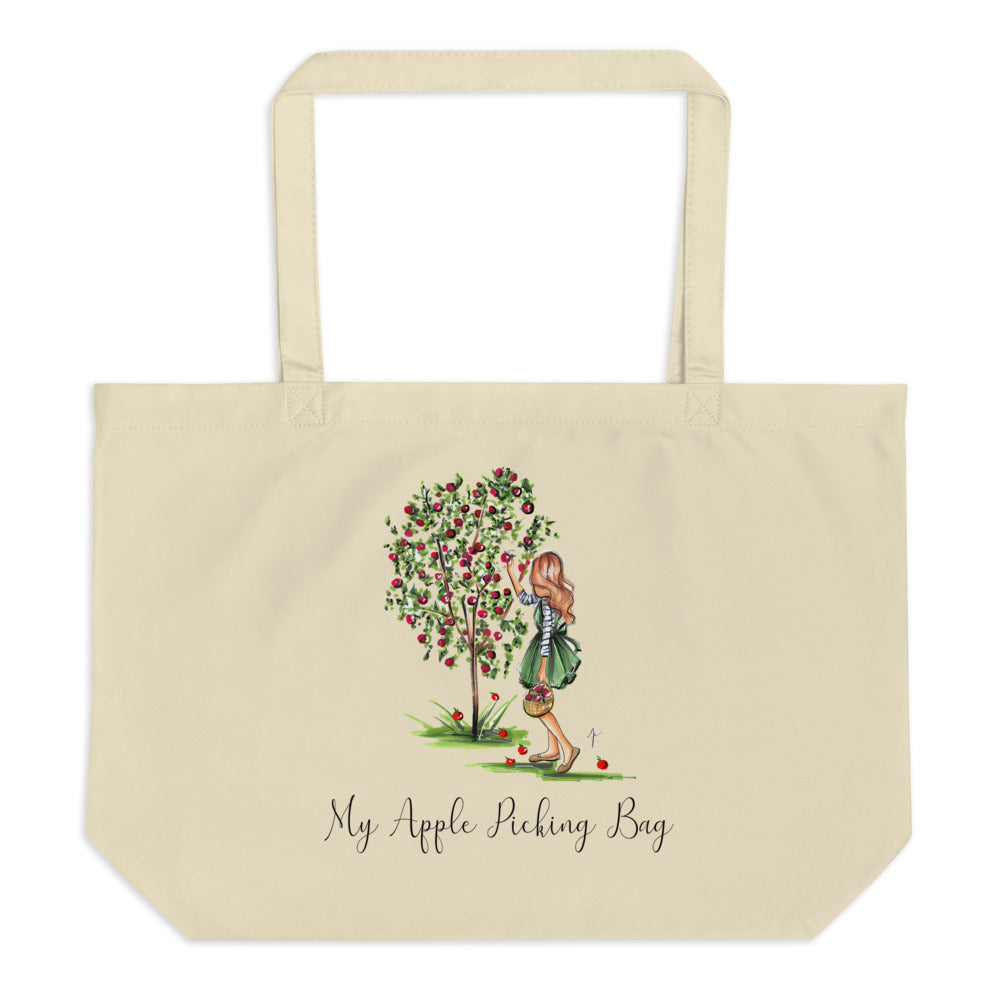 My Apple Picking Tote Red (By Melsy's Illustrations)