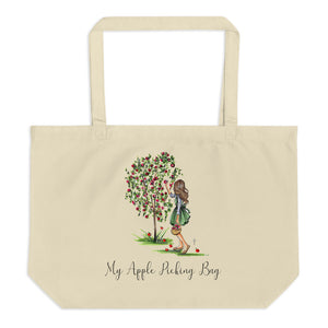 My Apple Picking Tote Brunette (By Melsy's Illustrations)