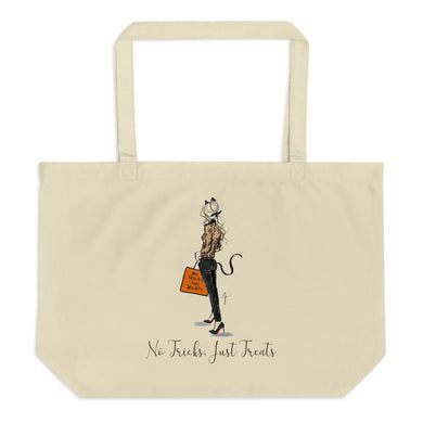 No Tricks Just Treats Tote Blonde (By Melsy's Illustrations)