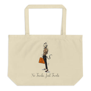 No Tricks Just Treats Tote Blonde (By Melsy's Illustrations)