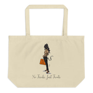 No Tricks Just Treats Tote Dark (By Melsy's Illustrations)