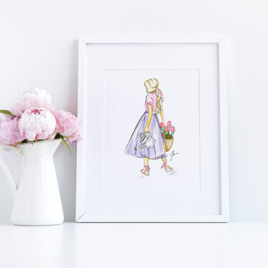Tulle and Tulips Print