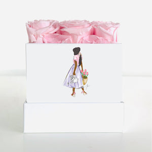 Tulle and Tulips - Classic Square Rose Box