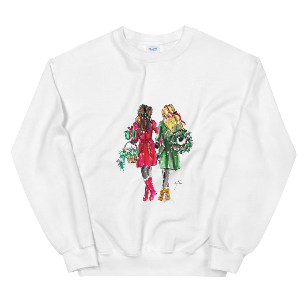 Merry & Bright Sweatshirt By Melsy's Illustrations
