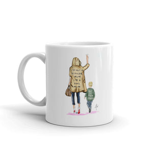 Cool Mom with Little Boy (Blondes) Mug