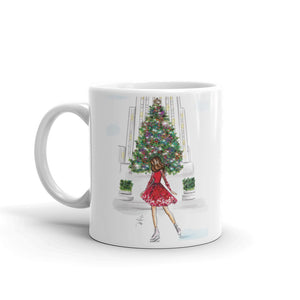 Rockefeller Skater Mug (Brunette) By Melsy's Illustrations