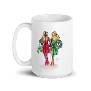 Merry and Bright Mug (Blondes) By Melsy's Illustrations