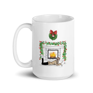 The Fireplace Mug (Brunette) By Melsy's Illustrations